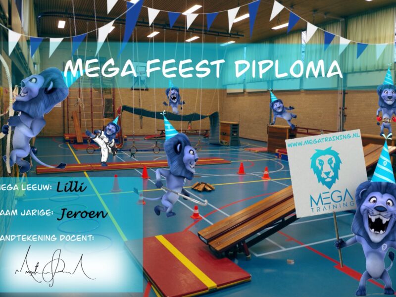 Kinderfeest, diploma, gymzaal